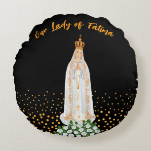 Our Lady of Fatima Procession of Candles Round Pillow