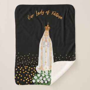 Our Lady of Fatima Procession of Candles Sherpa Blanket