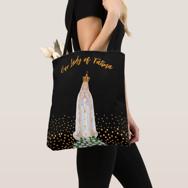 Our Lady of Fatima Procession of Candles Tote Bag (Close Up)