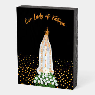 Our Lady of Fatima Procession of Candles Wooden Box Sign