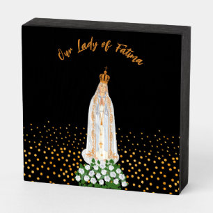 Our Lady of Fatima Procession of Candles Wooden Box Sign