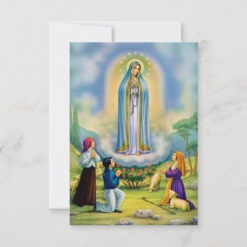 Our Lady of Fatima Rosary Decade Prayer Card