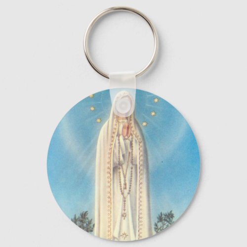 Our Lady of Fatima Rosary Keychain