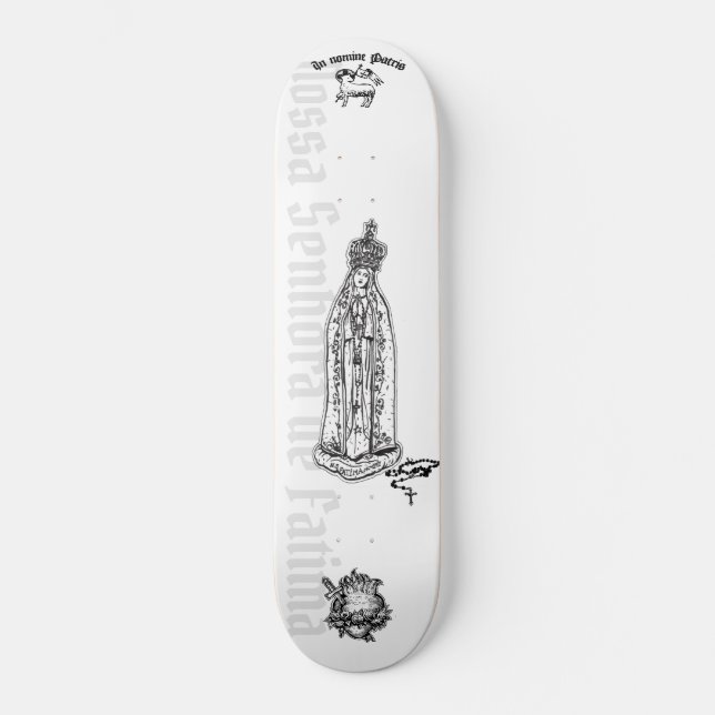 Our Lady of Fatima - Skateboard, 7¾" Deck (Front)
