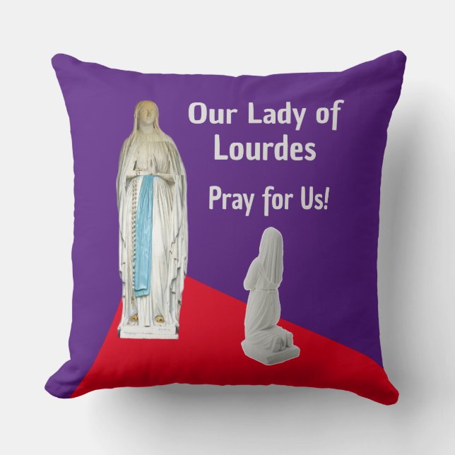 Our Lady of Fatima Throw Pillow (Front)