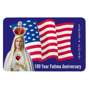 Our Lady of Fatima USA FLAG 100 YEAR ANNIVERSARY Magnet