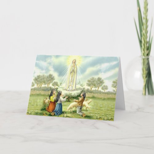 Our Lady of Fatima Virgin Mary Catholic Card