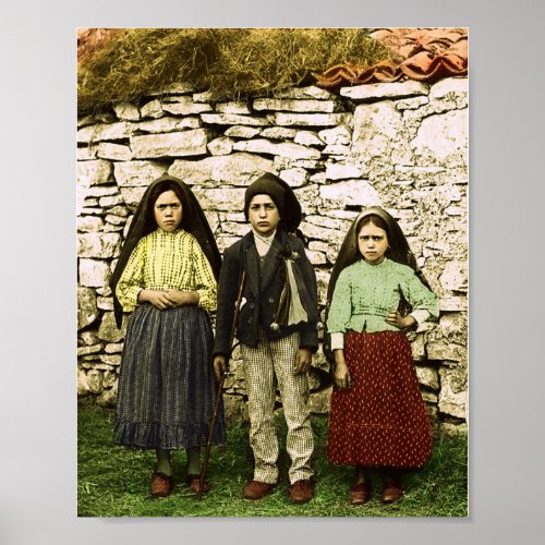 Our Lady of Fatima Virgin Mary Children Poster