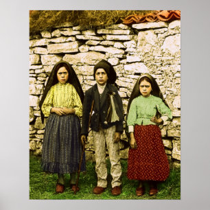 Our Lady of Fatima Virgin Mary Children Poster