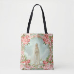 Our Lady of Fatima w/Pink Roses Tote Bag