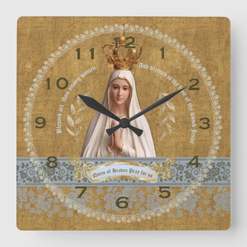 Our Lady of Fatima Wall Clock