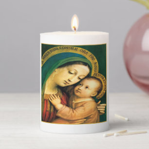 Our Lady of Good Counsel Pillar Candle