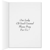 Our Lady Of Good Counsel Please Pray For Us Cards (Inside (Right))