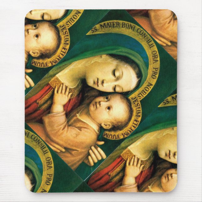 our lady of good counsel please pray for us ! mouse pad (Front)