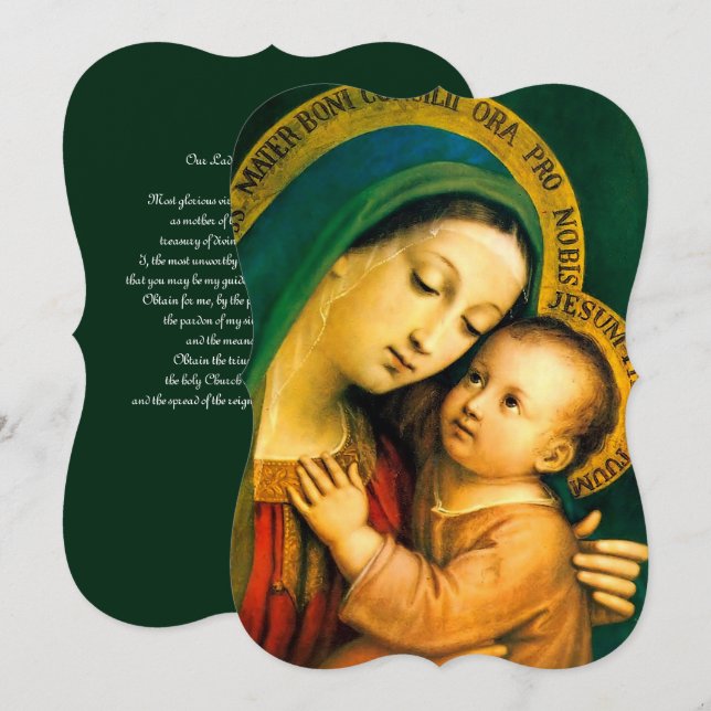 Our Lady of Good Counsel with Prayer Holiday Card (Front/Back)