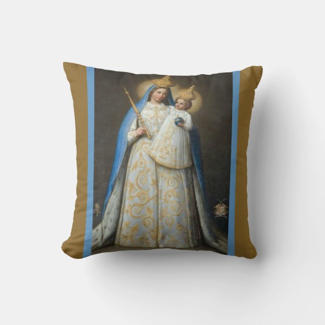 Our Lady of Good Success Mary Jesus Throw Pillow (Front)