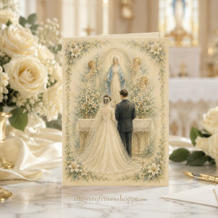 Our Lady of Grace Catholic Wedding Blessings Card