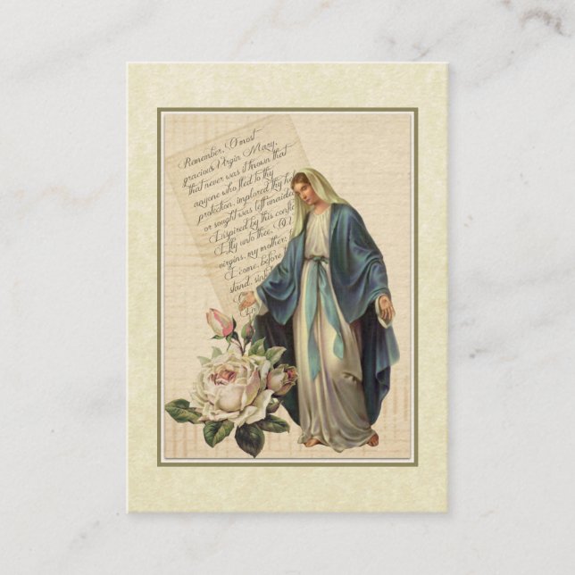 Our Lady of Grace Memorare Holy Card (Front)