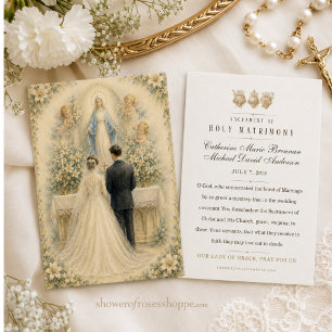 Our Lady of Grace Wedding Prayer Holy Cards