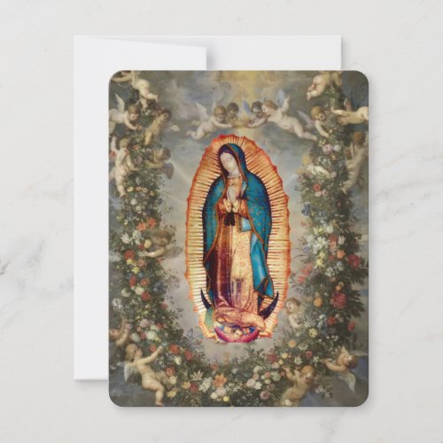 Our Lady of GuaCatholic Funeral Memorial Holy Card