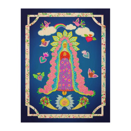 Our Lady of Guadalupe 11x14  Wood Wall Art