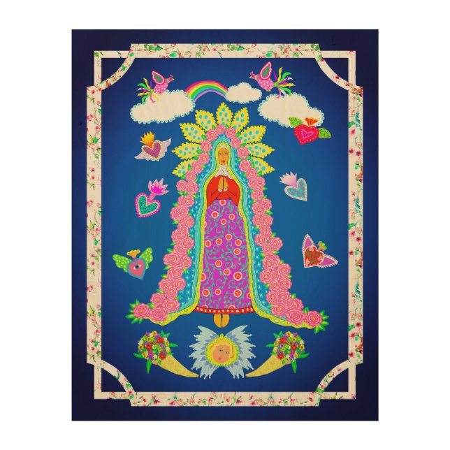 Our Lady of Guadalupe 11x14  Wood Wall Art (Front)