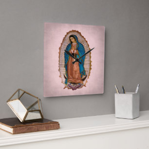 Our Lady of Guadalupe 1531 Square Wall Clock