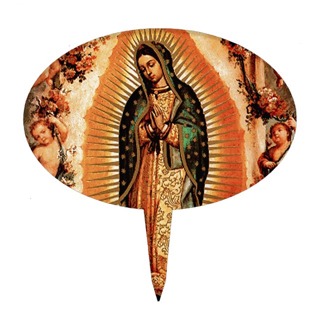 Our Lady of Guadalupe and the Angels Cake Topper (Front)