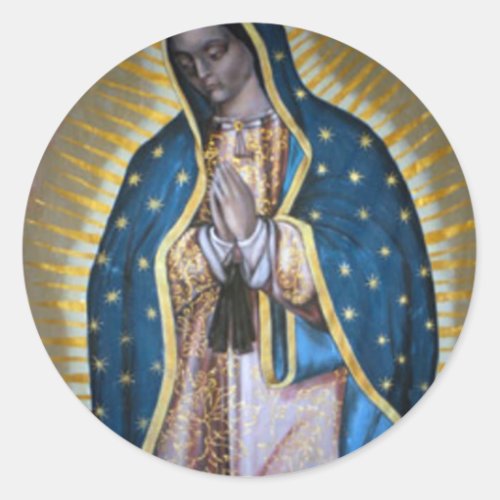 Our Lady Of Guadalupe Art Classic Round Sticker