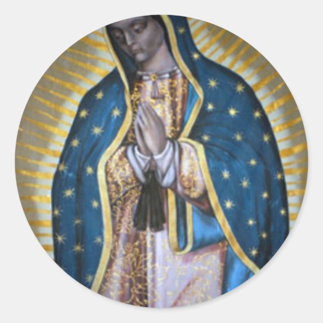 Our Lady Of Guadalupe Art Classic Round Sticker (Front)