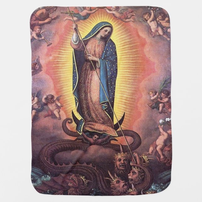 Our Lady Of Guadalupe Baby Blanket (Front)
