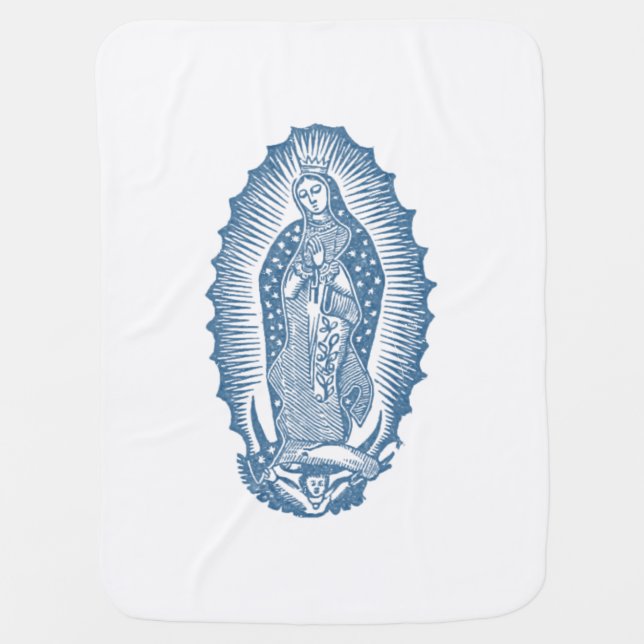 Our Lady of Guadalupe Baby Blanket (Front)