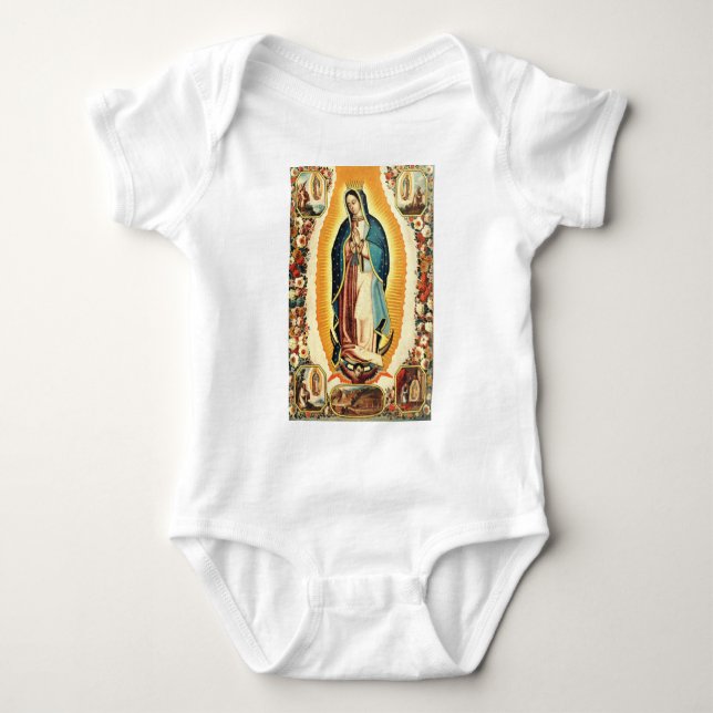 Our Lady of Guadalupe Baby Bodysuit (Front)