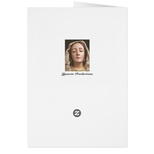 Our Lady of Guadalupe blank card (Back)