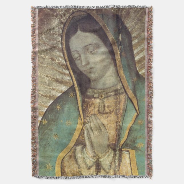 Our Lady Of Guadalupe Blanket/Wall Hanging Throw Blanket (Front Vertical)