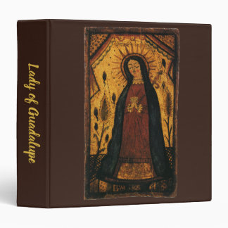 Our Lady of Guadalupe by Pedro Antonio Fresquis 3 Ring Binder