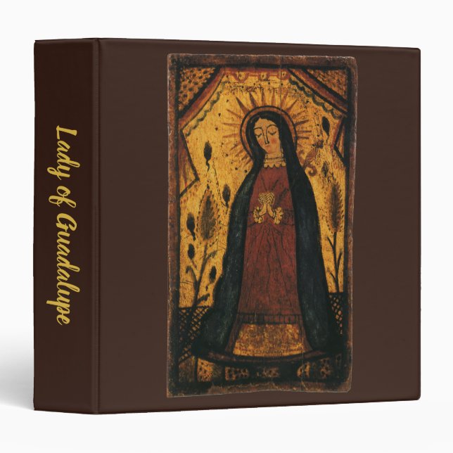 Our Lady of Guadalupe by Pedro Antonio Fresquis 3 Ring Binder (Front/Spine)