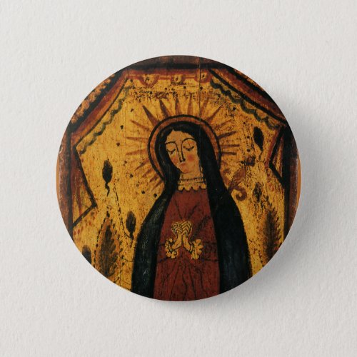 Our Lady of Guadalupe by Pedro Antonio Fresquis Button