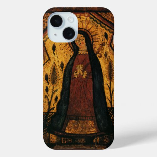 Our Lady of Guadalupe by Pedro Antonio Fresquis iPhone 15 Case