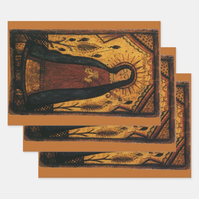 Our Lady of Guadalupe by Pedro Antonio Fresquis Wrapping Paper Sheets (Set)