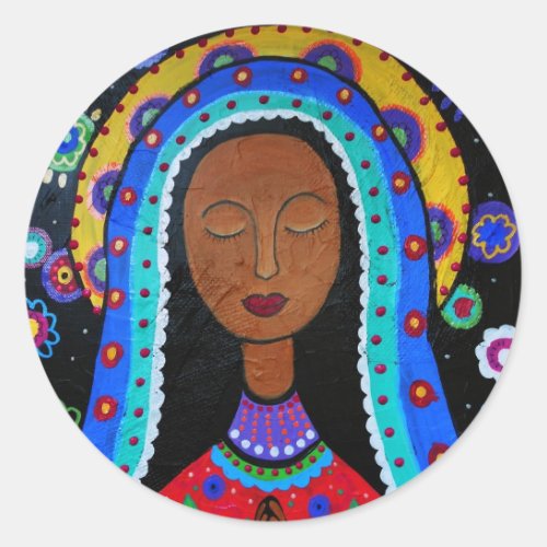 Our Lady of Guadalupe by Prisarts Classic Round Sticker