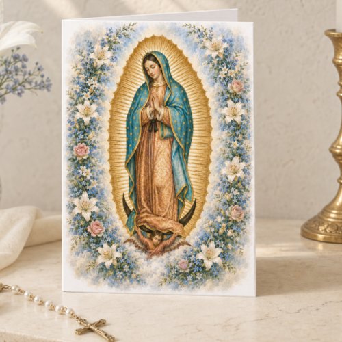 Our Lady of Guadalupe Catholic Luke 1:42 Card