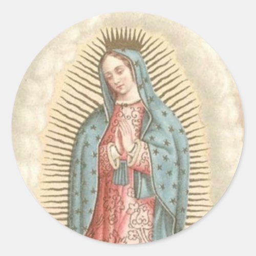Our Lady of Guadalupe Catholic Mexico Religious Classic Round Sticker