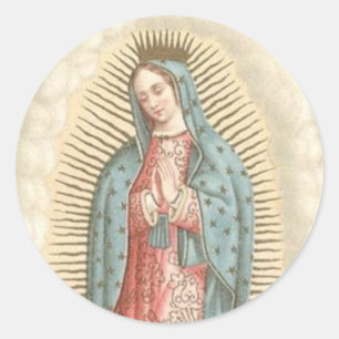 Our Lady of Guadalupe Catholic Mexico Religious Classic Round Sticker