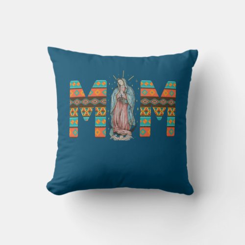 Our Lady of Guadalupe Catholic Virgin Mary Mexican Throw Pillow