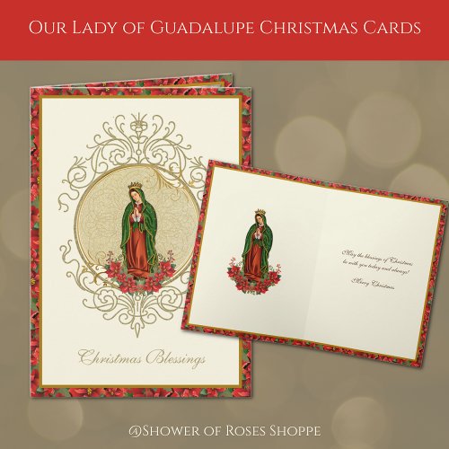 Our Lady of Guadalupe Christmas Poinsettia Holiday