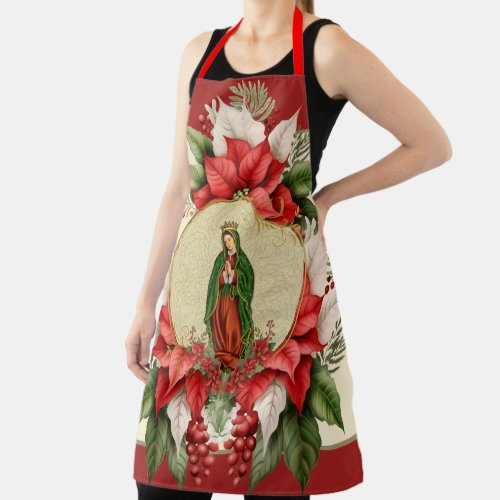 Our Lady of Guadalupe Christmas Virgin Mary  Apron