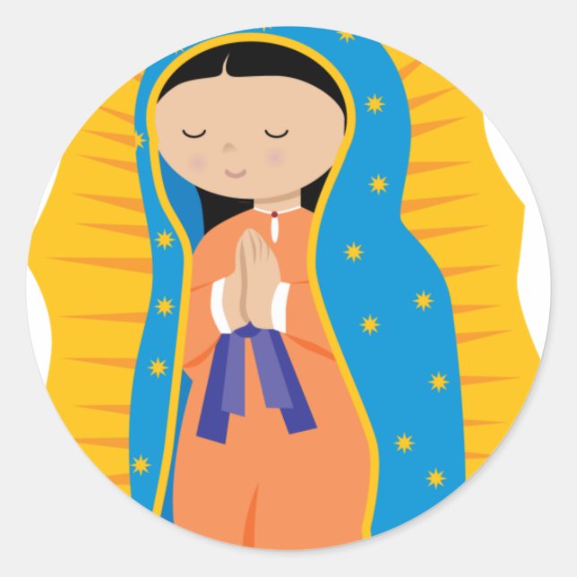 Our Lady of Guadalupe Classic Round Sticker (Front)