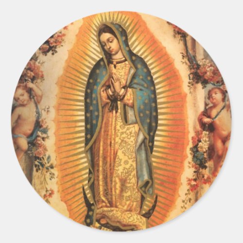 OUR LADY OF GUADALUPE CLASSIC ROUND STICKER