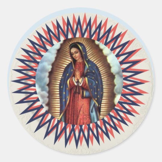Our Lady of Guadalupe Classic Round Sticker | Zazzle.com